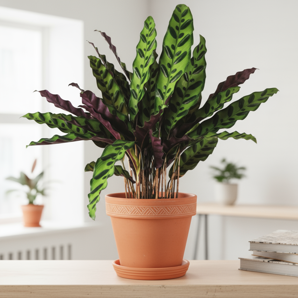 Calathea Rattlesnake Goeppertia Insignis - 30-40Cm - pot size ⌀12Cm