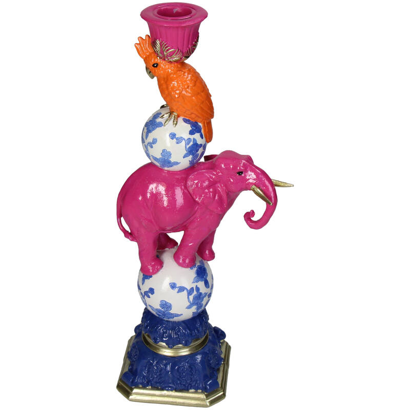 Candleholder - Pink Elephant ↑ 30 Cm