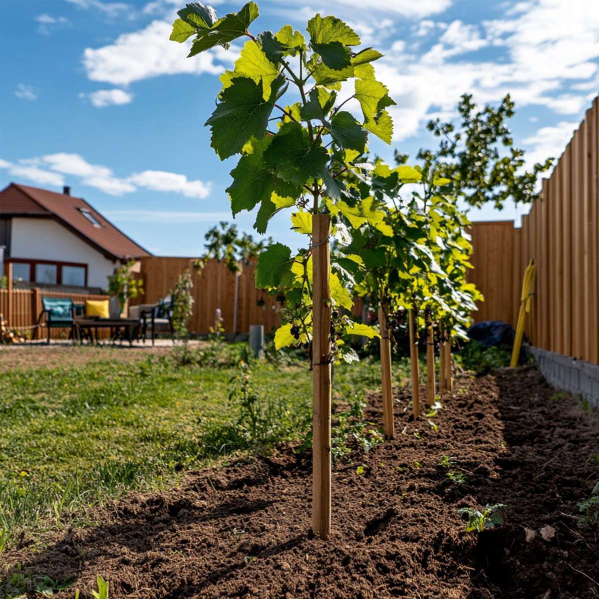 Fruit Trees Common Grape Vine - Vitis Vinifera ‘Himrod’ - Height 60-75Cm - ⌀21Cm