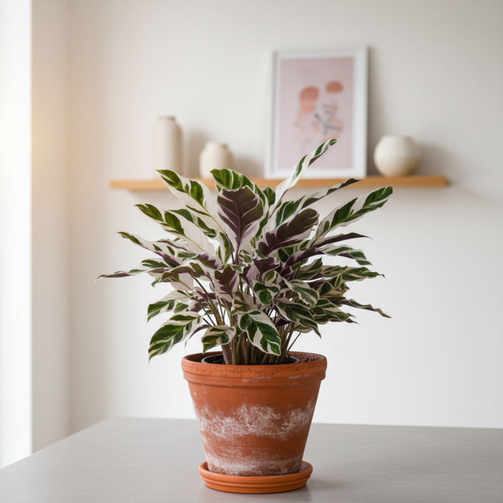 Calathea Lietzei 'White Fusion' - 30-40cm - pot size ⌀14cm 