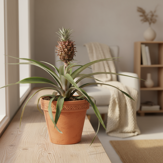 Miniature Pineapple Comosus 'Mi Amigo' -35-45cm - pot size ⌀12cm 